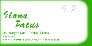 ilona patus business card